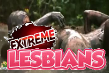Lesbianas Ahogándose en lodo y queriendo sexo